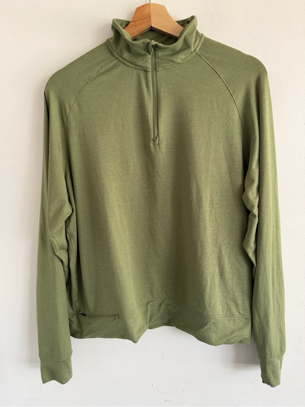 REI Olive Green Half-Zip Pullover Sweater